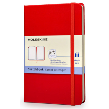 Блокнот для рисования Moleskine ART SKETCHBOOK ARTQP063R Large 130х210мм 104стр. твердая обложка красный