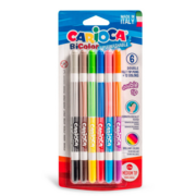 Фломастеры Carioca BI-COLOR 42269 12цв. двусторонние (6шт.)