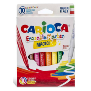 Фломастеры Carioca MAGIC 41238 стираемые 9цв. +стиратель коробка с европодвесом