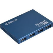 Концентратор USB2 7PORT SEPTIMA SLIM 83505 DEFENDER Универсальный USB разветвитель Septima Slim USB2.0, 7портов,блок питания2A