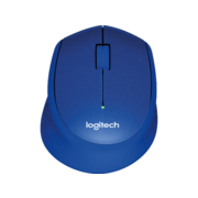 Мышь беспроводная Logitech M330 Silent Plus Blue [910-004910] синяя, оптическая, 1000dpi, 2.4GHz, USB-ресивер, бесшумная, под правую руку (066687)