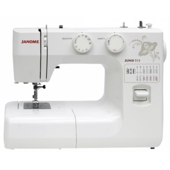 Швейная машина Janome Juno 513 белый/цветы