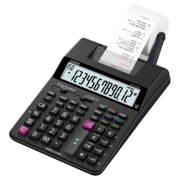 Калькулятор с печатью Casio HR-150RCE-WA-EC черный 12-разр.