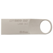 Флеш Диск Kingston 64Gb DataTraveler SE9 G2 DTSE9G2/64GB USB3.0 серебристый