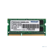 Память DDR3L 4Gb 1600MHz Patriot PSD34G1600L2S RTL PC3-12800 CL11 SO-DIMM 204-pin 1.35В dual rank Ret