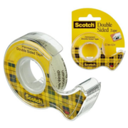 Клейкая лента канцелярская двусторонняя 3M Scotch 136D 7100093103 шир.12мм дл.6.3м на мини-диспенсере