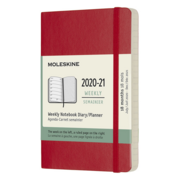 Еженедельник Moleskine ACADEMIC SOFT WKNT Pocket 90x140мм датир.18мес 208стр. мягкая обложка красный