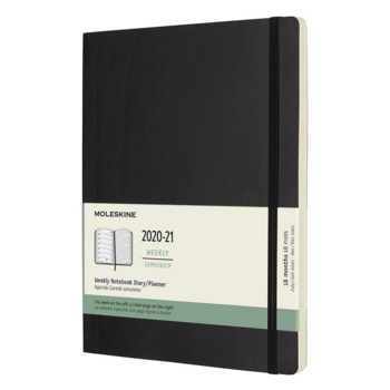 Еженедельник Moleskine ACADEMIC SOFT WKNT XL 190х250мм датир.18мес 208стр. мягкая обложка черный