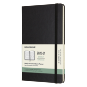 Еженедельник Moleskine ACADEMIC HORIZONTAL Large 130х210мм датир.18мес 208стр. фиксирующая резинка черный