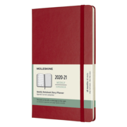 Еженедельник Moleskine ACADEMIC WKNT Large 130х210мм датир.18мес 208стр. красный