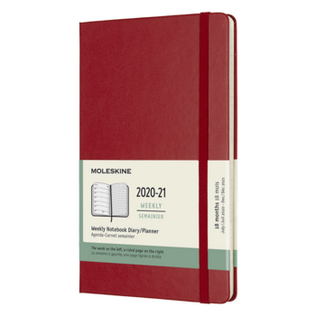 Еженедельник Moleskine ACADEMIC WKNT Large 130х210мм датир.18мес 208стр. красный