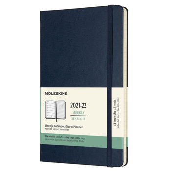 Еженедельник Moleskine ACADEMIC WKNT Large 130х210мм датир.18мес 208стр. синий сапфир