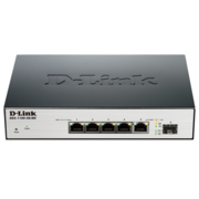 D-Link DGS-1100-06/ME/A1B Настраиваемый коммутатор 2 уровня с 5 портами 10/100/1000Base-T и 1 портом 100/1000Base-X SFP