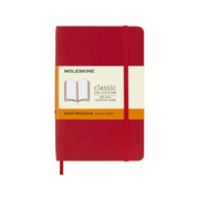 Блокнот Moleskine CLASSIC SOFT QP611F2 90x140мм 192стр. линейка мягкая обложка фиксирующая резинка красный