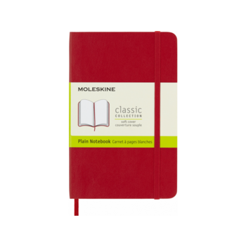 Блокнот Moleskine CLASSIC SOFT QP613F2 Pocket 90x140мм 192стр. нелинованный мягкая обложка красный