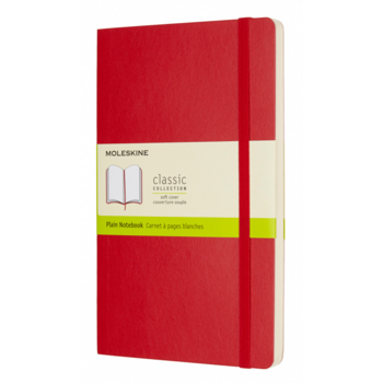 Блокнот Moleskine CLASSIC SOFT QP618F2 Large 130х210мм 192стр. нелинованный мягкая обложка красный