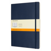 Блокнот Moleskine CLASSIC SOFT QP621B20 XLarge 190х250мм 192стр. линейка мягкая обложка синий сапфир