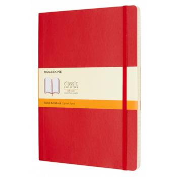 Блокнот Moleskine CLASSIC SOFT QP621F2 XLarge 190х250мм 192стр. линейка мягкая обложка красный