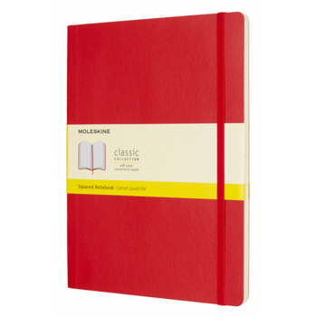 Блокнот Moleskine CLASSIC SOFT QP622F2 XLarge 190х250мм 192стр. клетка мягкая обложка красный