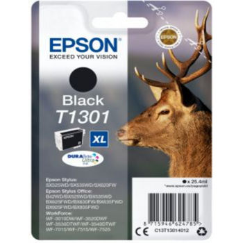 Картридж струйный Epson T1301 C13T13014012 черный (945стр.) (25.4мл) для Epson B42WD