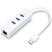 UE330 Сетевой адаптер USB 3.0/Gigabit Ethernet c 3-портовым концентратором USB 3.0, 1 разъём USB 3.0, 1 гигабитный порт Ethernet, 3 порта USB 3.0, складной портативный дизайн, поддержка Plug and Play