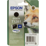 Картридж струйный Epson T1281 C13T12814012 черный (185стр.) (5.9мл) для Epson S22/SX125