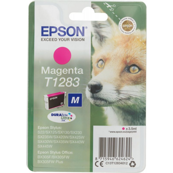 Картридж струйный Epson T1283 C13T12834012 пурпурный (160стр.) (3.5мл) для Epson S22/SX125