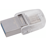 Флеш Диск Kingston 32Gb DataTraveler microDuo DTDUO3C/32GB USB3.0 серебристый