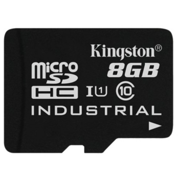 Карта памяти Micro SecureDigital 8Gb Kingston SDCIT/8GB {MicroSDHC Class 10, U1 Industrial, SD adapter}