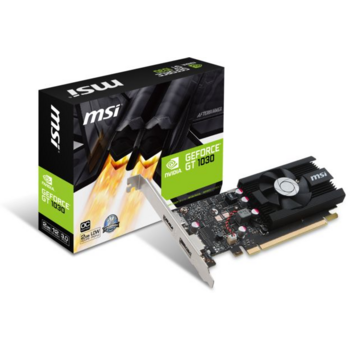 Видеокарта MSI PCI-E GT 1030 2G LP OC NVIDIA GeForce GT 1030 2048Mb 64 GDDR5 1265/6008/HDMIx1/DPx1/HDCP Ret low profile