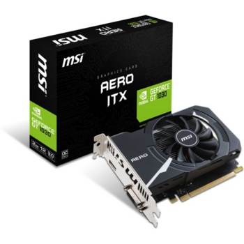 Видеокарта MSI PCI-E GT 1030 AERO ITX 2G OC nVidia GeForce GT 1030 2048Mb 64bit GDDR5 1265/6000 DVIx1/HDMIx1/HDCP Ret