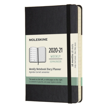 Еженедельник Moleskine ACADEMIC WKNT Pocket 90x140мм датир.18мес 208стр. черный