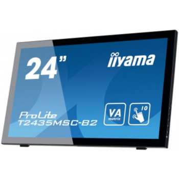 Монитор Iiyama 23.6" ProLite T2435MSC-B2 черный VA LED 8ms 16:9 DVI HDMI M/M Cam матовая 250cd 178гр/178гр 1920x1080 D-Sub DisplayPort FHD USB Touch 5.8кг