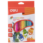 Карандаши цветные Deli Color Emotion EC00210 трехгранные липа 18цв. коробка/европод.