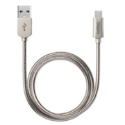 Кабель Deppa Steel 72273 micro USB B (m) USB A(m) 1.2м стальной