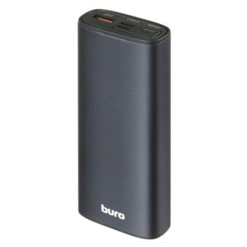 Buro RB-10000 Мобильный аккумулятор 10000mAh 3A Quick Charge 3.0, Power Delivery 18W 2xUSB серебристый (RB-10000-QC)