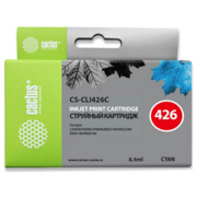 Картридж струйный Cactus CS-CLI426C CLI-426C голубой (8.4мл) для Canon Pixma MG5140/5240/6140/8140/MX884