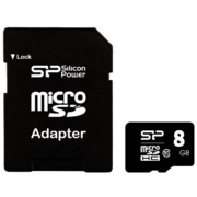 Флеш карта microSDHC 8Gb Class10 Silicon Power SP008GBSTHBU1V10SP Elite + adapter