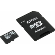 Флеш карта microSDHC 16Gb Class10 Silicon Power SP016GBSTH010V10SP + adapter