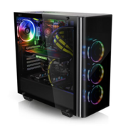 Корпус Thermaltake View 21 TG черный без БП ATX 5x120mm 3x140mm 2xUSB3.0 audio bott PSU