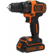 Дрель-шуруповерт Black+Decker BDCDD186KB-QW аккум. патрон:быстрозажимной