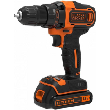 Дрель-шуруповерт Black+Decker BDCDD186KB-QW аккум. патрон:быстрозажимной