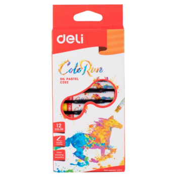 Масляная пастель Deli ColoRun EC20200 12цв. картон.кор./европод.