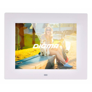 Фоторамка Digma 8" PF-833 1024x768 белый пластик ПДУ Видео