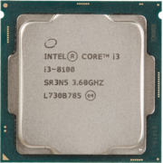 Процессор Intel Original Core i3 8100 Soc-1151v2 (CM8068403377308S R3N5) (3.6GHz/Intel UHD Graphics 630) OEM