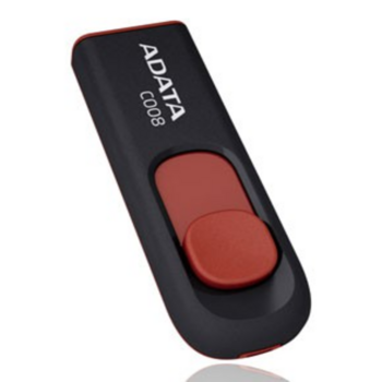 Носитель информации A-DATA Flash Drive 8Gb C008 AC008-8G-RKD {USB2.0, Black-Red}