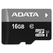 Карта памяти Micro SecureDigital 16Gb A-DATA AUSDH16GUICL10-RA1 {MicroSDHC Class 10 UHS-I, SD adapter}
