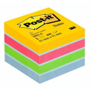 Блок самоклеящийся бумажный 3M Post-it Original 2051-U Мармелад 7100172396 51x51мм 400лист. ассорти 3цв.в упак.