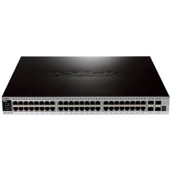 Коммутатор D-Link DGS-3420-52P/B1 48G 4SFP 48PoE+ 370W управляемый