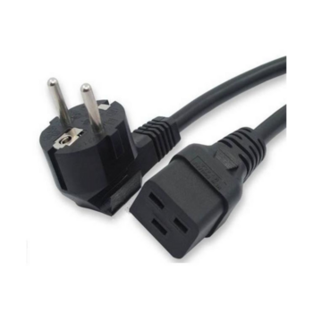 Шнур питания Hyperline PWC-IEC19-SHM-1.8-BK C19-Schuko проводник.:3x1.5мм2 1.8м 250В 16А (упак.:1шт) черный